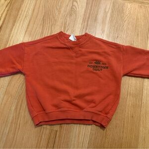 Zara crewneck sweatshirt. Orange western theme. 2T.